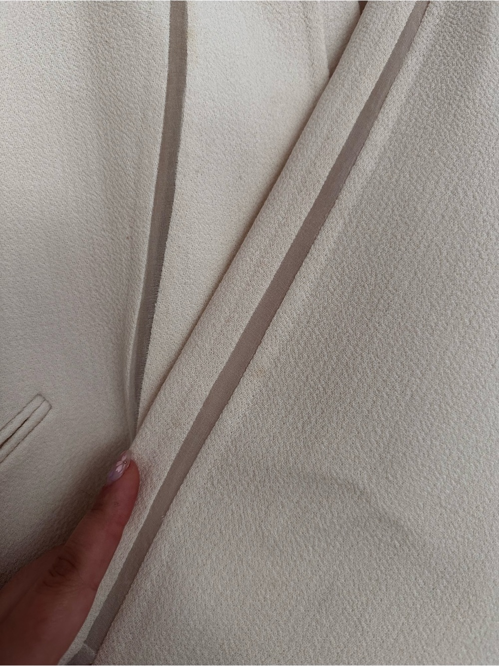Ralph Rucci CHADO 100% Wool Jacket Ivory Mesh Panel Architectural Size 18 - Picture 12 of 12